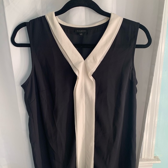 Small black & white Talbot sleeveless black top! - Picture 5 of 5